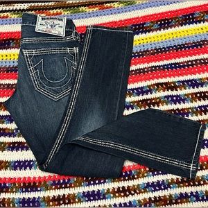 ⭐️True Religion Section Skinny Top Stitch Jeans